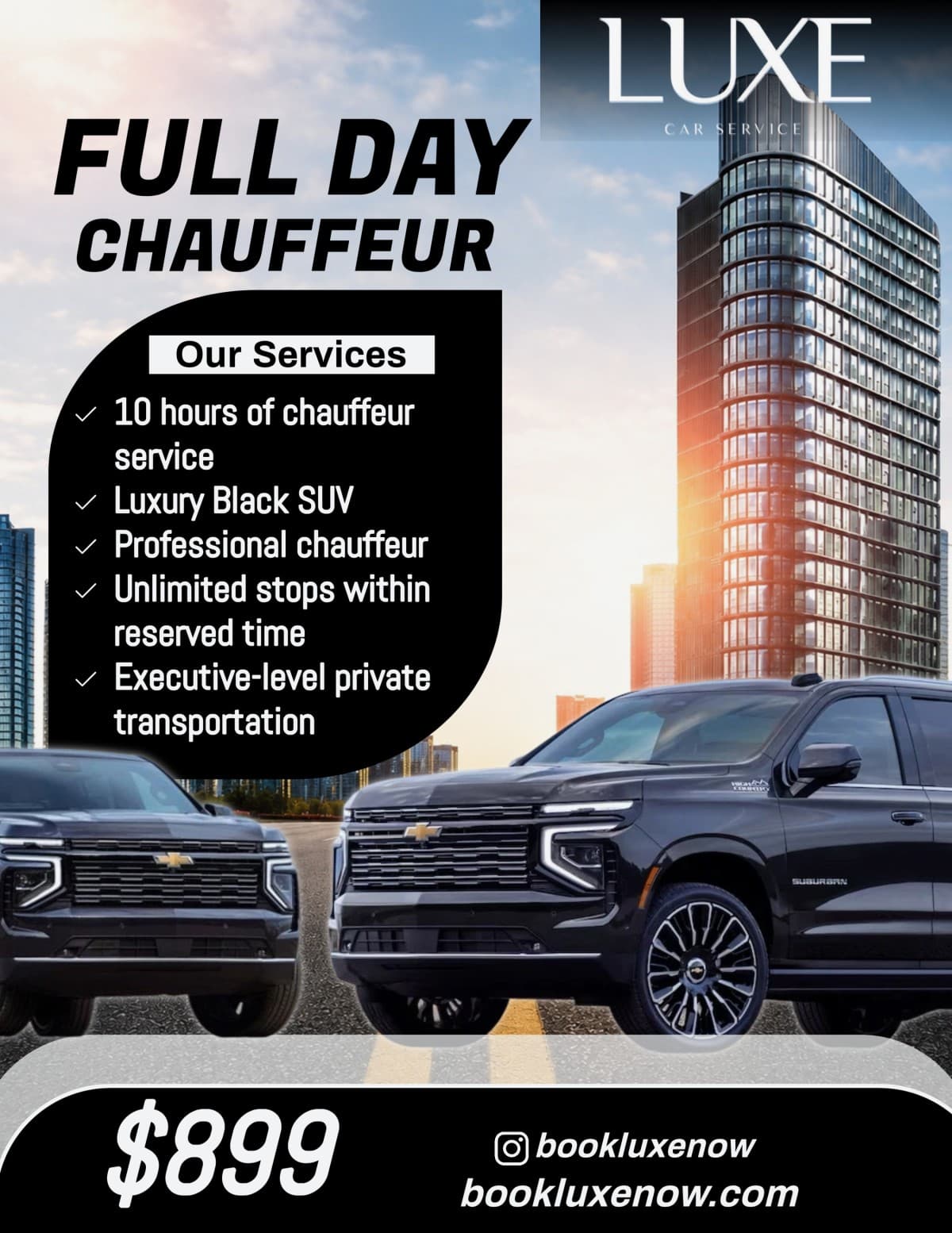 Luxe Car Service Launches Full-Day Chauffeur Package in Massachusetts